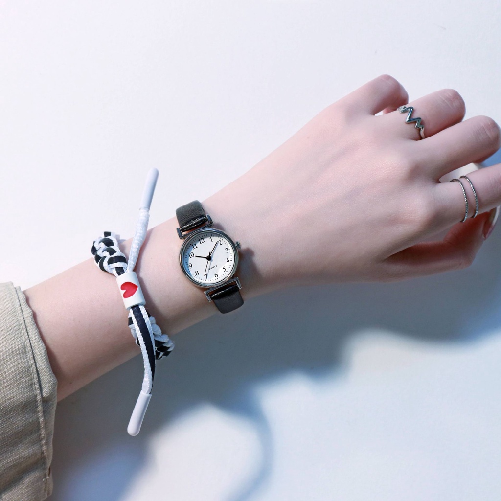 Đồng hồ nữ dây da chính hãng mặt tròn nhỏ cao cấp đẹp thời trang D-ZINER ND58 | BigBuy360 - bigbuy360.vn