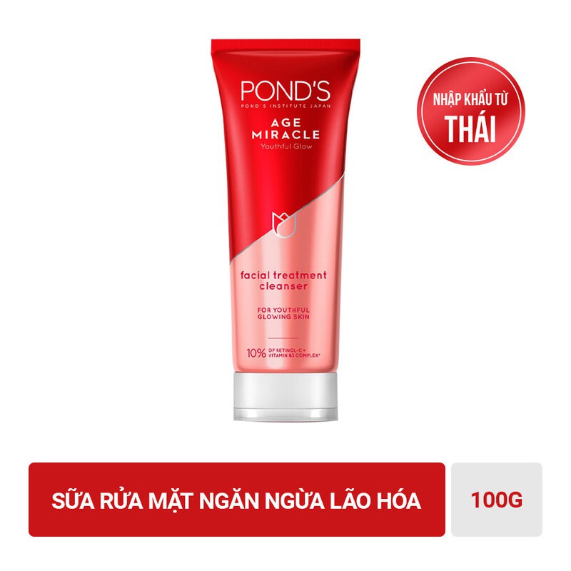 Sữa rửa mặt ngăn ngừa lão hoá Pond's Age Miracle Thái Lan 100g