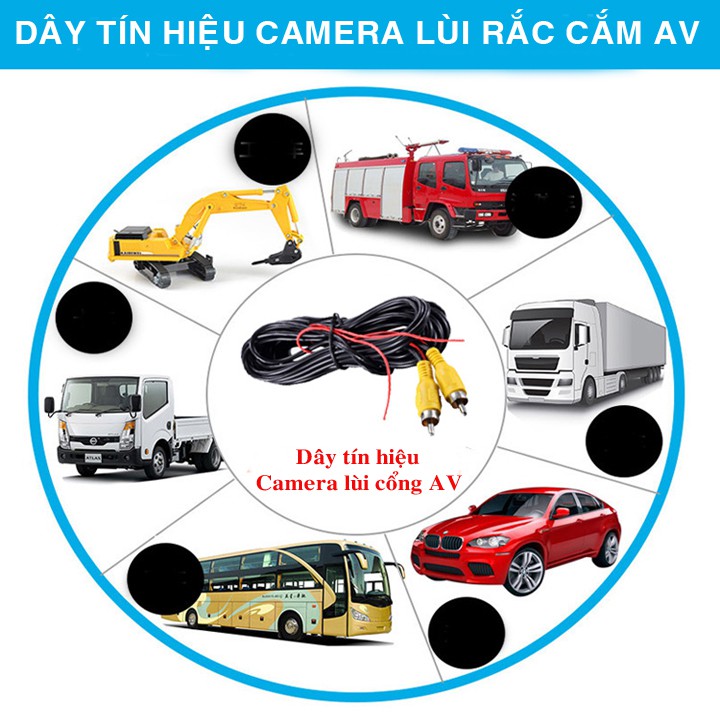 Dây cáp tín hiệu cho Camera lùi cho xe tải Rắc cắm AV