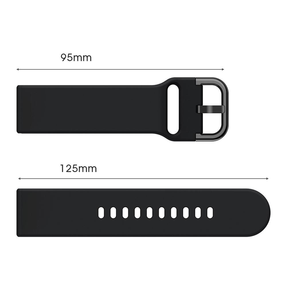 Dây đồng hồ cao su dùng chốt thông minh 20mm 22mm khóa bạc cho Samsung Galaxy Watch 1/3, Active 1/2, Gear S2/S3,..