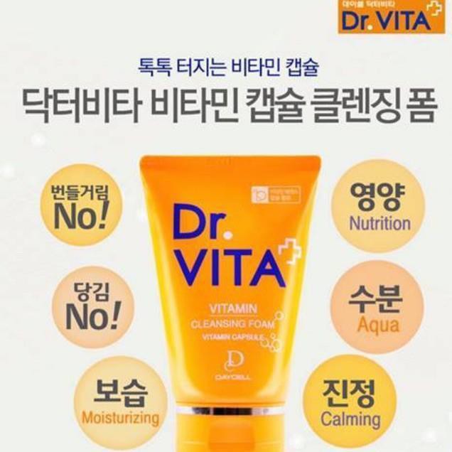 Combo 5 Sữa rửa mặt Daycell Vitamin Dr.Vita 100ml dưỡng ẩm sạch sâu kiềm dầu cho da dầu mụn nhạy cảm MOON21