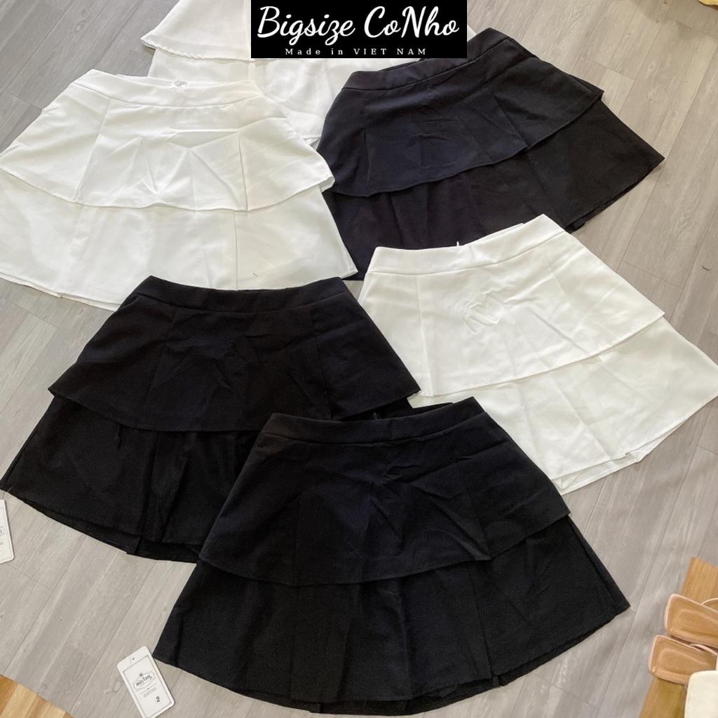 Chân váy bigsize nữ, Chân váy xếp ly bigsize CV9-bigssize cô nhỏ