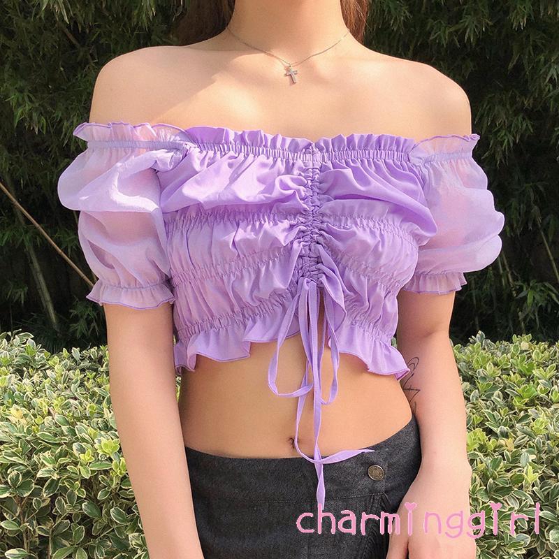 Áo Thun Tay Ngắn Màu Trơn Thời Trang Dành Cho Nữ