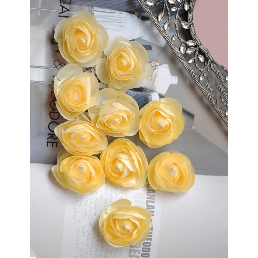 Hoa cài áo đồng phục- đám cưới AE0047YL04-10 cái.