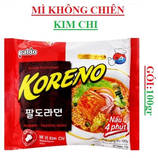 Lố 5 gói mì không chiên koreno jumbo paldo công nghệ Hàn quốc gói (100-:-120)gr