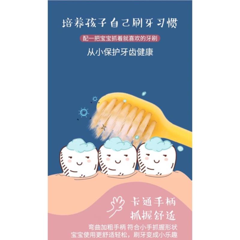 Bàn chải đánh răng cho bé 1 tuổi 2 tuổi combo 4 bàn chải vịt hãng GDUCK lông nano 5d siêu mảnh siêu mềm AZ TQ52552