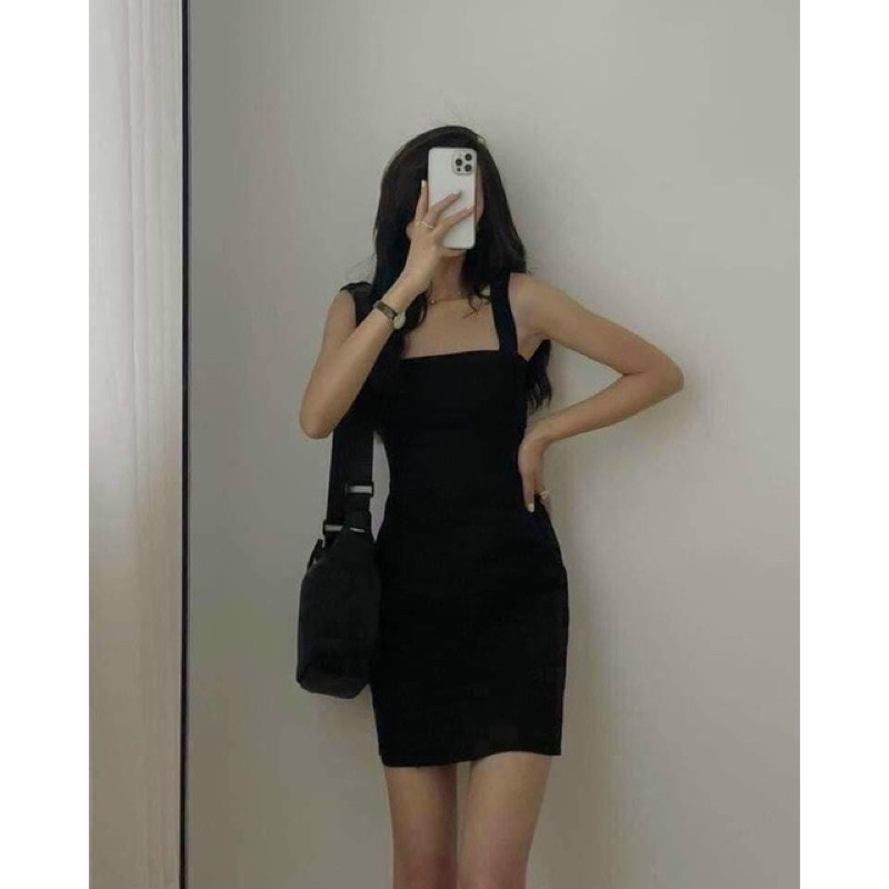[Mã FAMARAL1 giảm 10K đơn 50K] Váy hai dây BOZIP cổ vuông, đầm body dành cho nữ Nhungkudostore | BigBuy360 - bigbuy360.vn