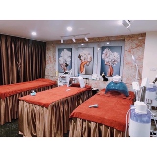 Ga/ drap phi lụa cho giường spa, nối mi