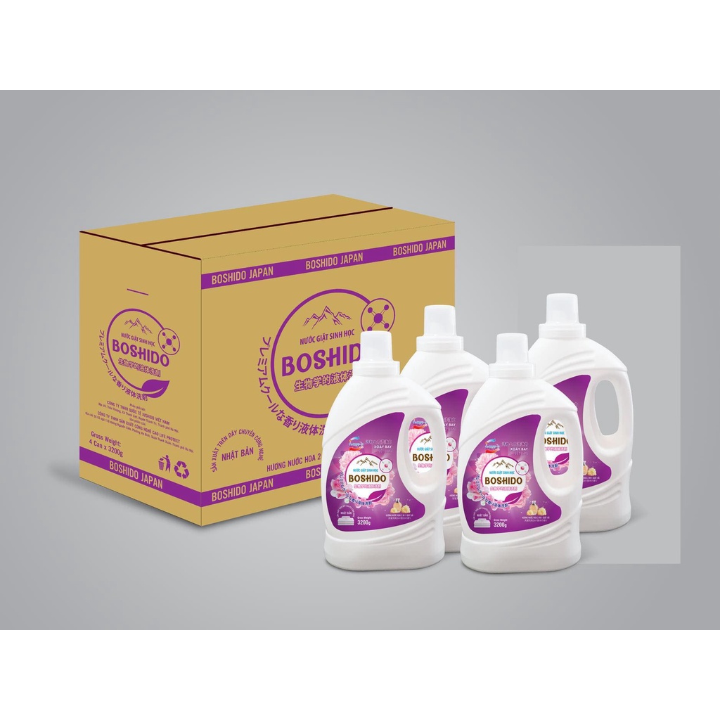 Nước Giặt BOSHIDO Công Nghệ Nhật Bản 1 Thùng 2 Can Lưu Hương Thơm Lâu
