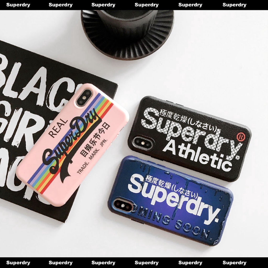 Superdry Athetic  weather dry REAL iPhone 6s 7 8 Plus X XS  Tide brand phone case