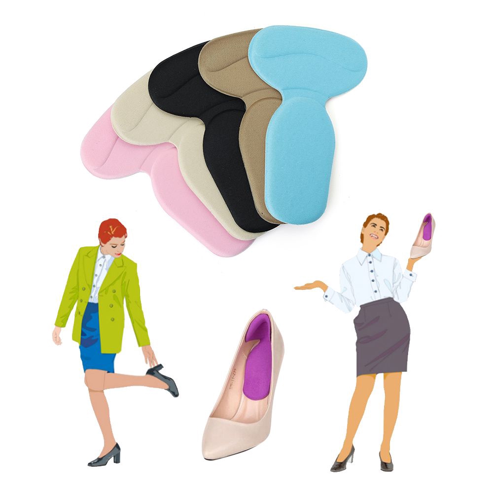 Miếng Lót Giày Hình Chữ T Bằng Silicone Chống Trượt Cho Nữ