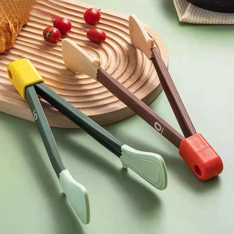 KẸP GẮP THỨC ĂN CHẤT LIỆU SILICONE VÀ THÉP KHÔNG GỈ CAO CẤP, CHỐNG NÓNG