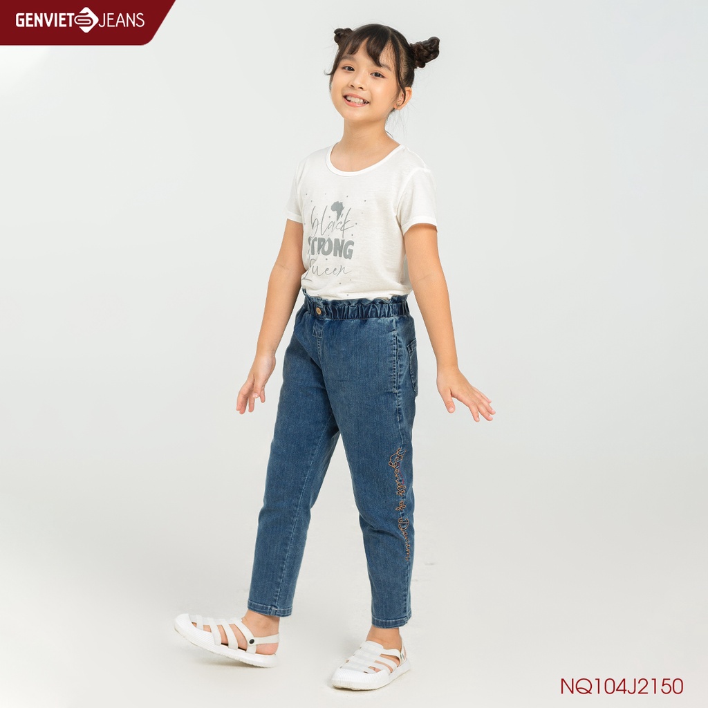 Quần Jeans Dài Bé Gái Genviet Thời Trang Trẻ Em NQ104J2150