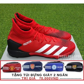 Giày Bóng Đá Predator 20.3 Đỏ Cổ Cao TF - Bảo Hành 1 tháng - Tặng túi đựng giày 2 ngăn