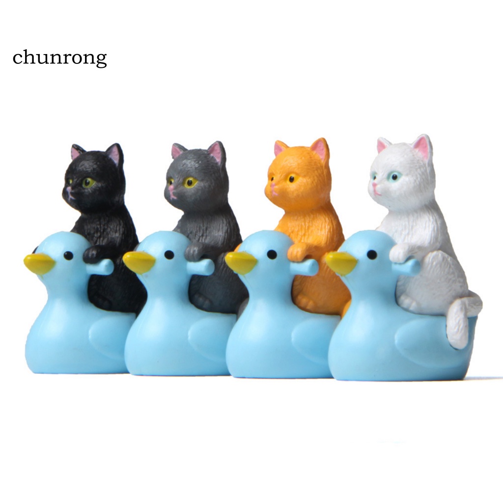 Cr Set 4 Mô Hình Mèo Mini Trang Trí Tiệc