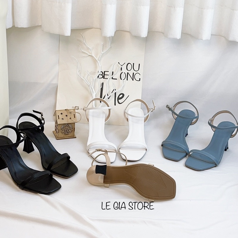 Sandal 7cm gót thon