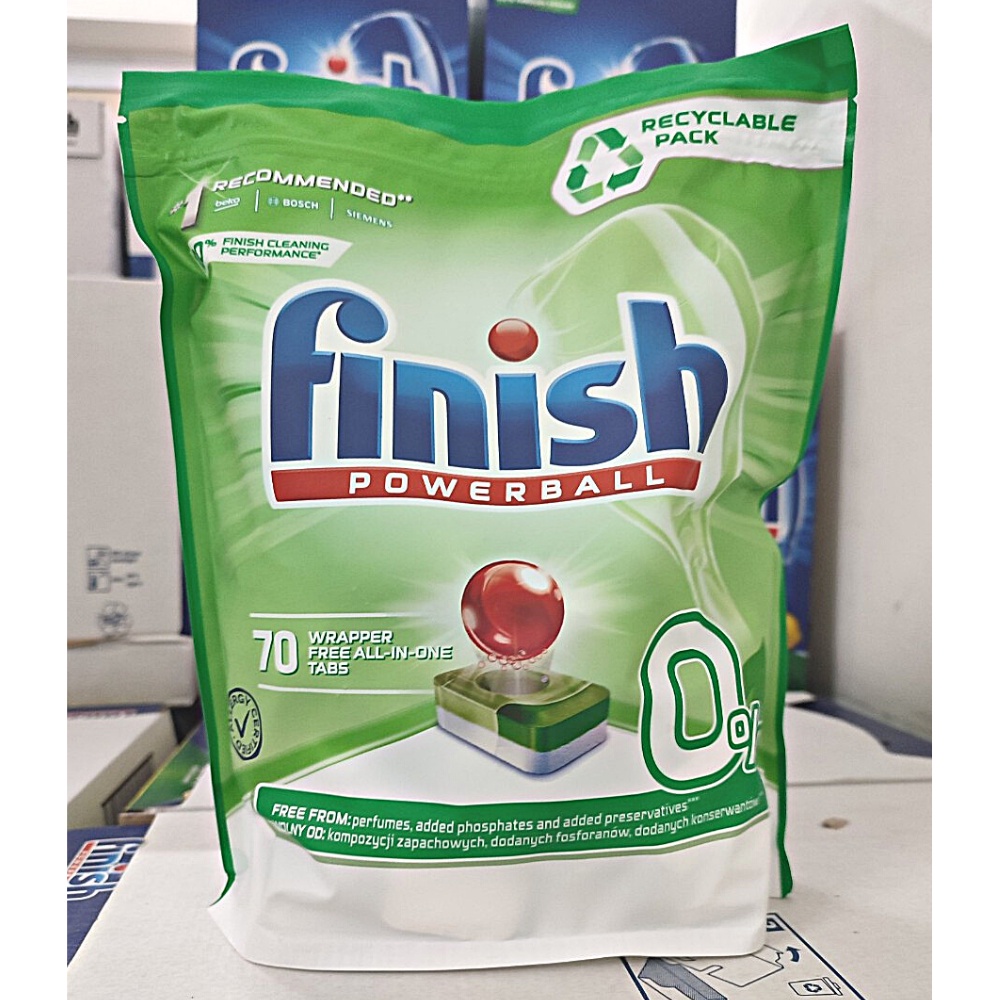 Viên rửa bát Finish Eco 0% 70 viên viên finish All in 1 Max