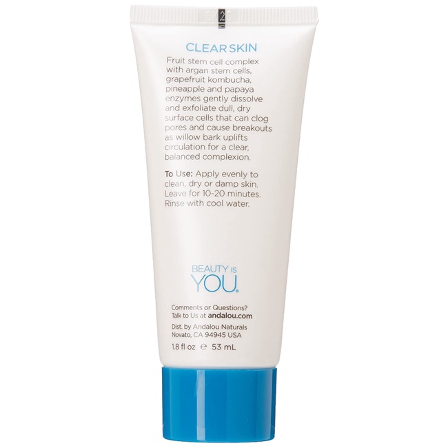 Mặt Nạ Làm Sạch Tế Bào Chết Cho Da Dầu Andalou Clear Skin Kombucha Enzyme Exfoliating Mask 53ml
