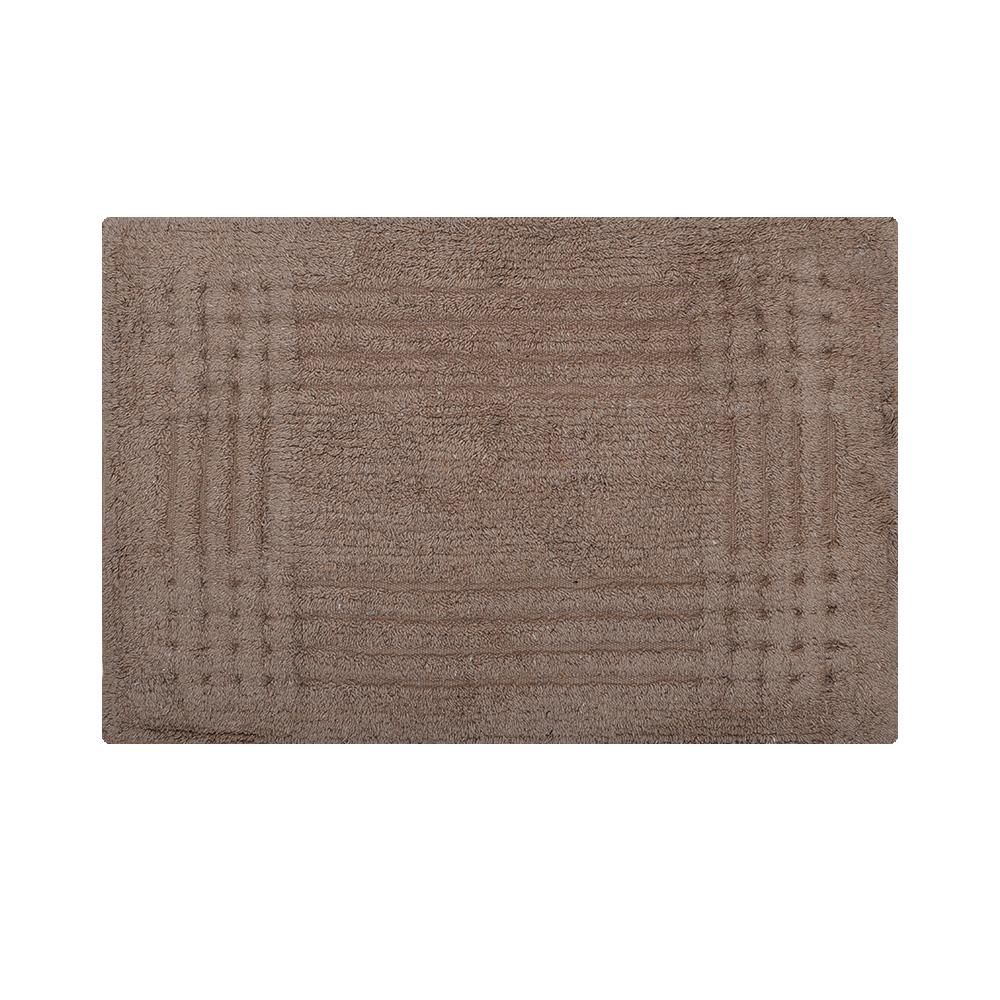 HomeBase HLS Thảm lót sàn lau chân phòng tắm cotton mềm mại và thẩm nước SI668 W40xH1xD60cm màu nâu
