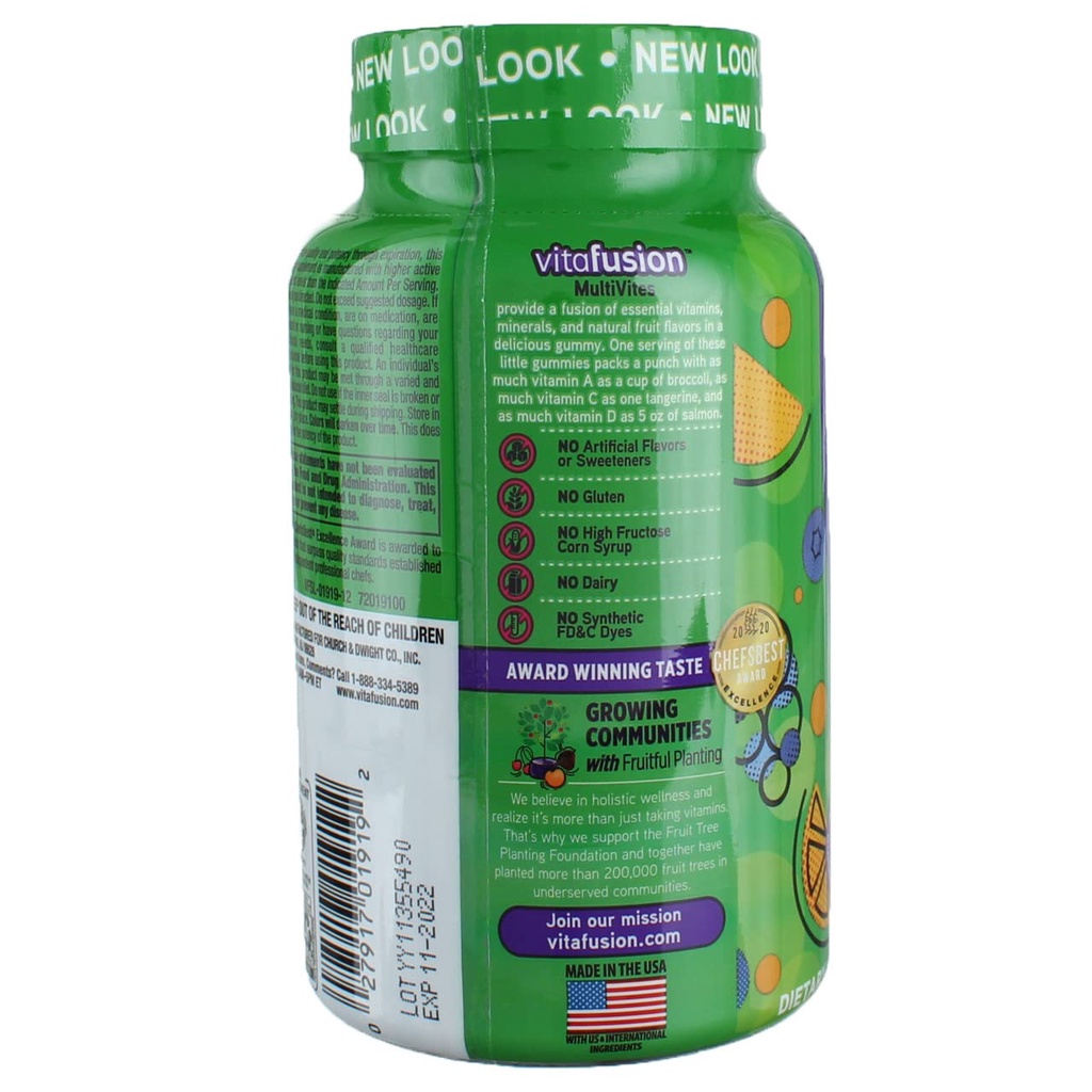 [DATE 06/2022] VITAFUSION MULTIVITES ADULT GUMMIES VITAMIN 150 GUMMIES (150 VIÊN)