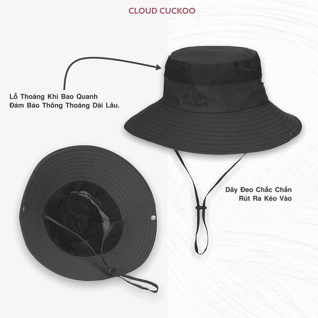 Mũ Bucket Ngư Dân Thêu Chữ Thoáng Khí Đầu Phù Hợp Đi Câu Cá Cắm Trại Camping Mùa Hè - Mã Số: MBK0608223