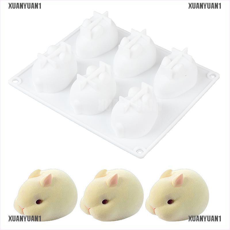 [XUANYUAN1] Khuôn Silicone Làm Bánh Hình Thỏ 3D