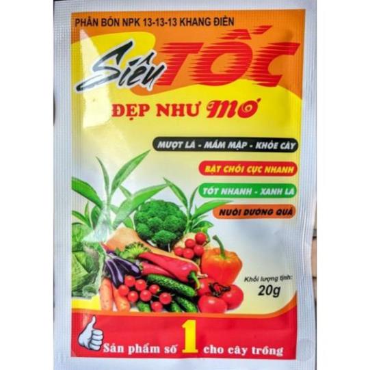 Phân bón lá Siêu tốc 20g, tươi đẹp như mơ, hiệu quả bất ngờ