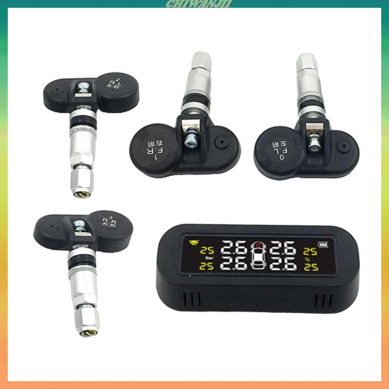 Hệ thống giám sát áp suất lốp xe hơi USB TPMS LCD + 4 cảm biến bên trong