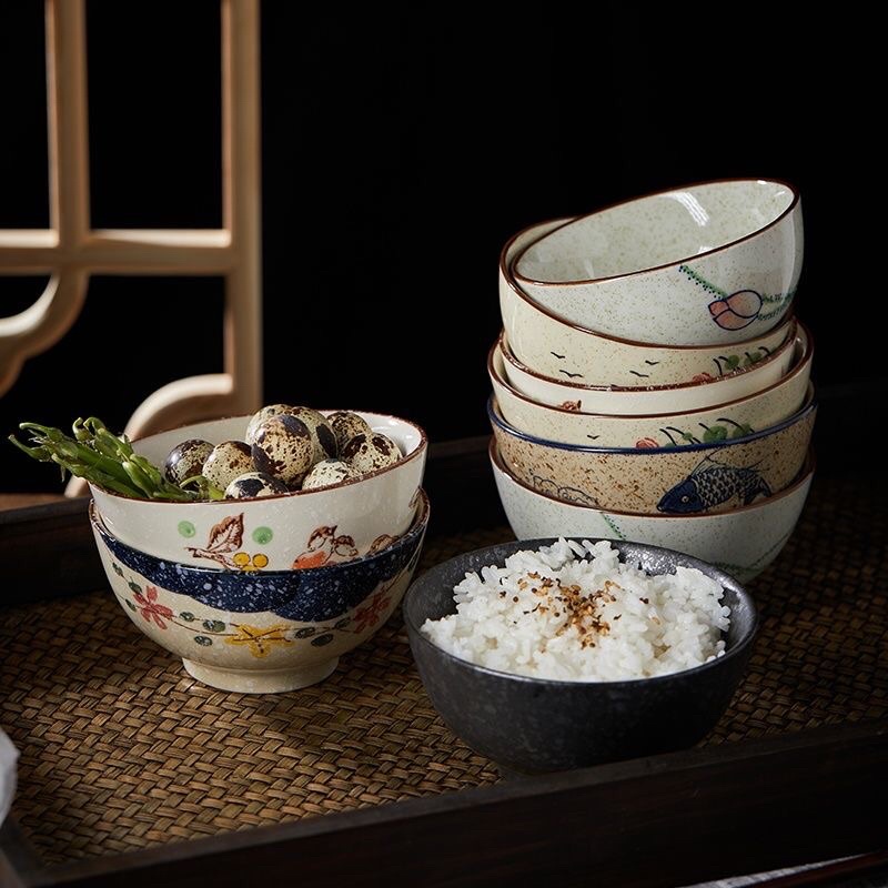 HỌA TIẾT TRẦM MẶC CỔ KÍNH - Bộ bát con gốm sứ cao cấp Nhật Bản
