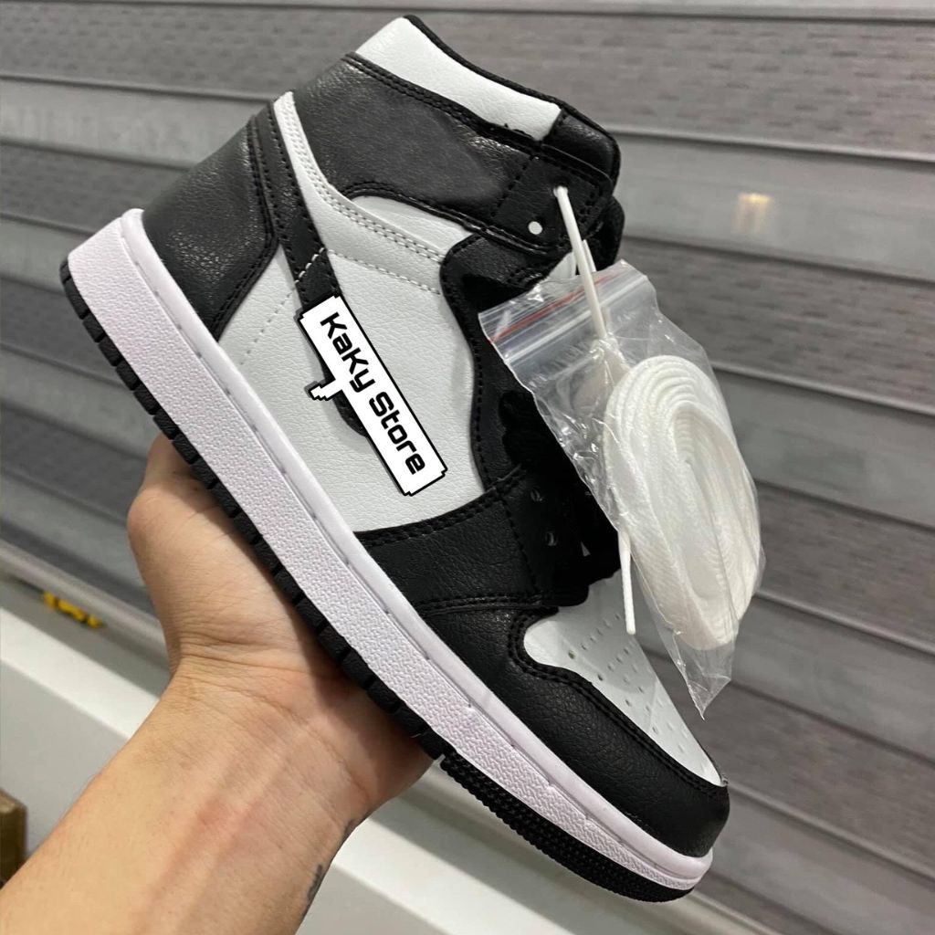 Giày Thể Thao 𝗷𝗼𝗿𝗱𝗮𝗻 PanDa, Giày Sneaker JD Cổ Cao Màu Đen Dành Cho Học Sinh Sinh Viên Đi Tập Thể Dục Tập Gym