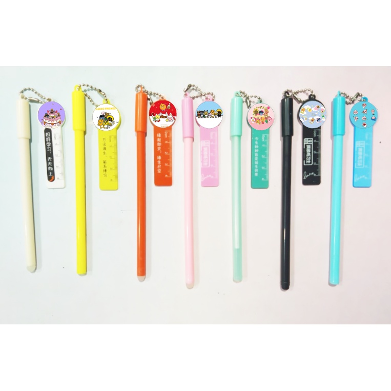 Bút bé đào kèm dây treo BMCI25 bút cute dễ thương thần tượng idol hoạt hình