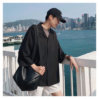 Áo Sơ Mi Oversize Tay Lỡ Unisex
