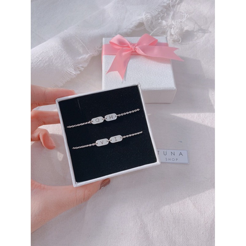 [HÀNG THIẾT KẾ] ẢNH THẬT- Vòng tay đôi / Lắc tay được thiết kế theo yêu cầu Bạc 925 cao cấp - TUNASHOP Trang sức bạc