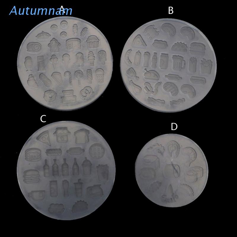 Khuôn silicon đúc nhựa resin epoxy tạo hình món tráng miệng/ bánh kẹo mini DIY