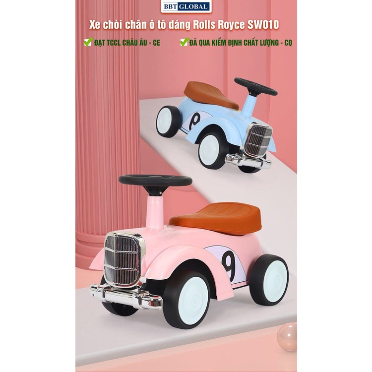 Xe Xe chòi chân ô tô Mecerdes có nhạc cho bé SW001 BBT Global, xe ô tô chòi chân có nhạc, 4 bánh an toàn, tải trọn