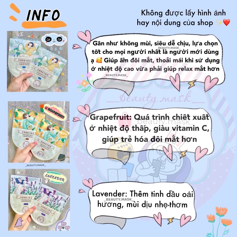 Lẻ 1 gói mặt nạ mắt nóng dành cho mắt giảm mệt mỏi căng thẳng mắt nội địa Trung của nhà ZSM