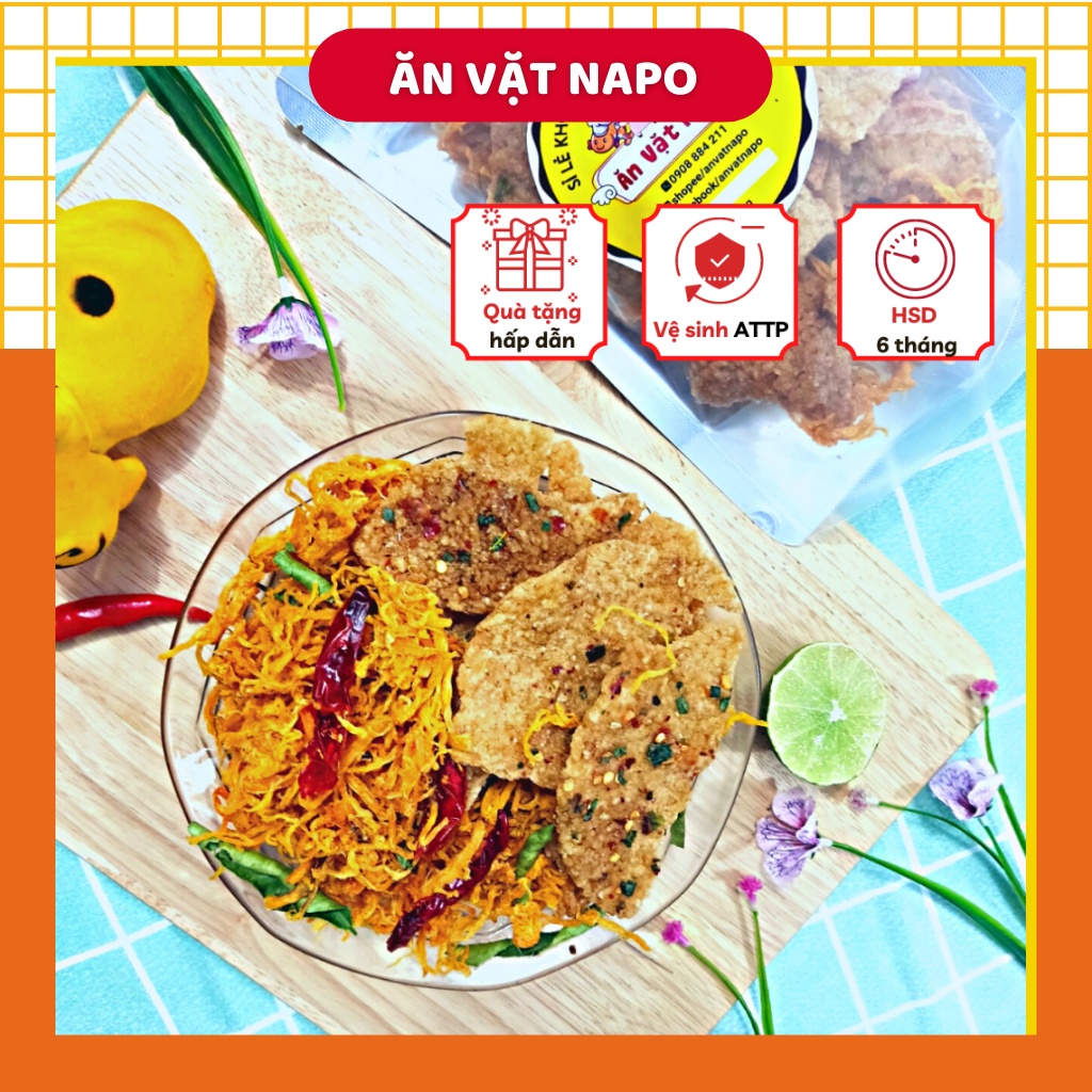 Cơm cháy lắc khô gà lá chanh 100gr Ăn Vặt NAPO thơm ngon đậm vị | BigBuy360 - bigbuy360.vn