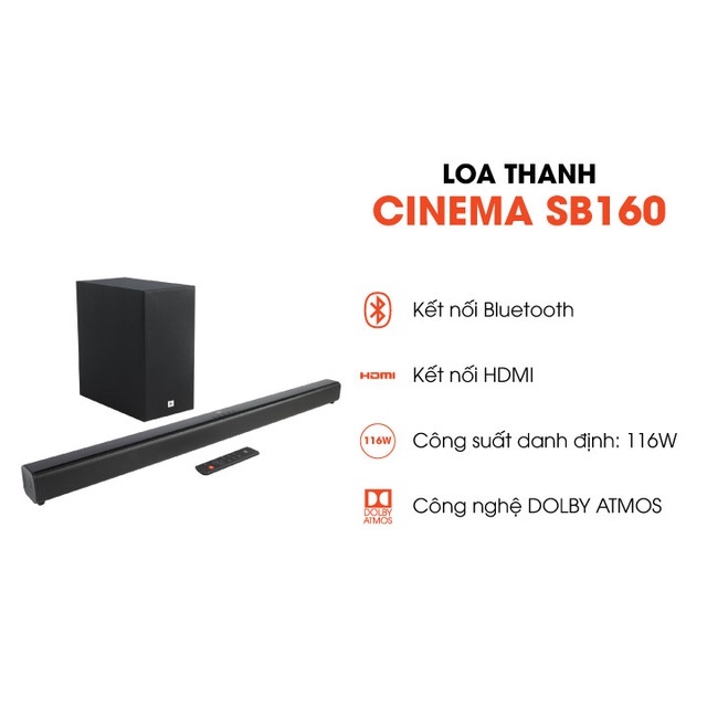 Loa TV Bluetooth JBL Cinema SB160/230 - Hàng chính hãng