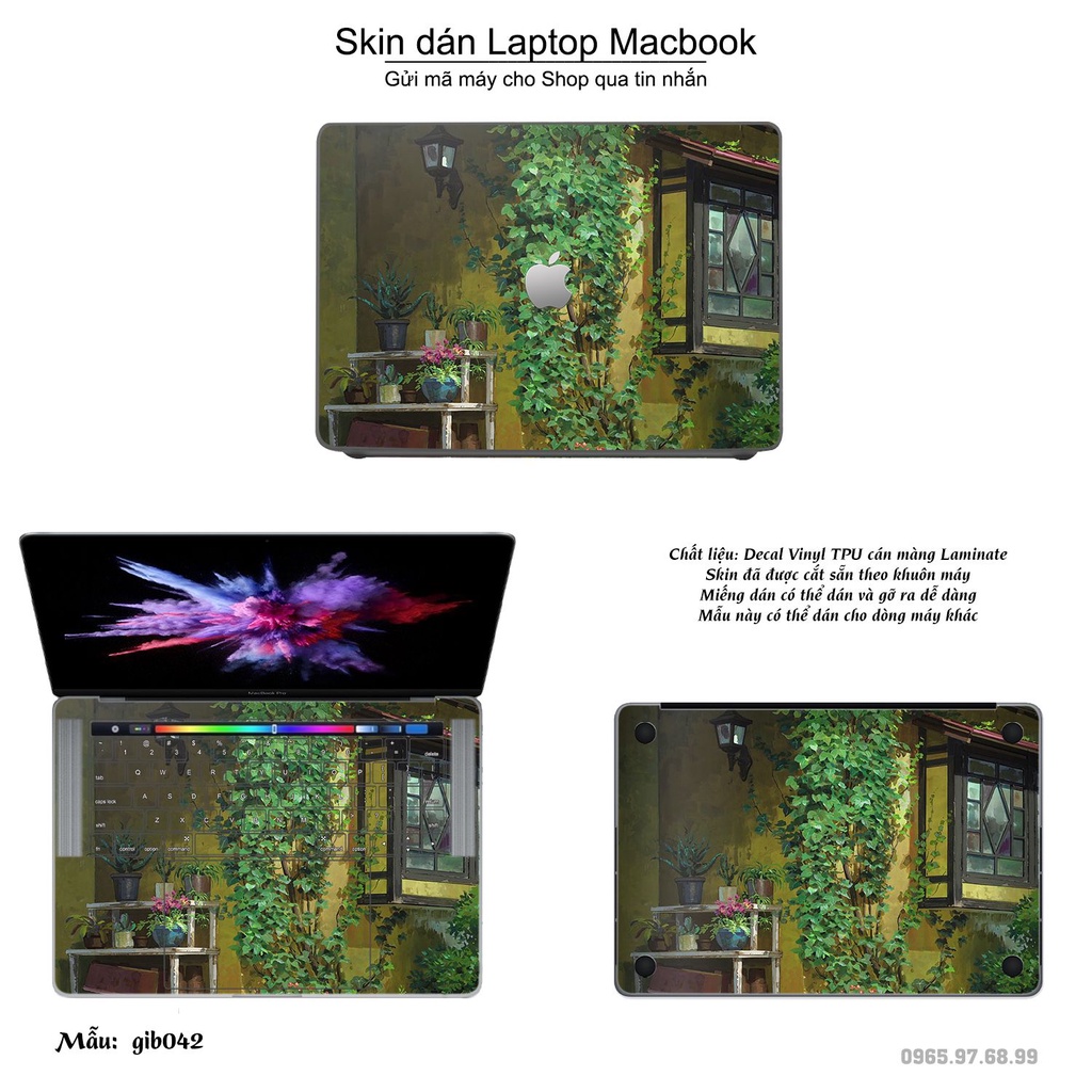 Skin dán Macbook mẫu Ghibli Nhật Bản (đã cắt sẵn, inbox mã máy cho shop)