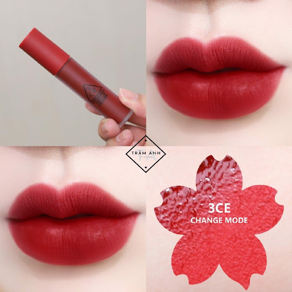 Son 3CE Soft Lip Lacquer - Change Mode ( Đỏ thuần)