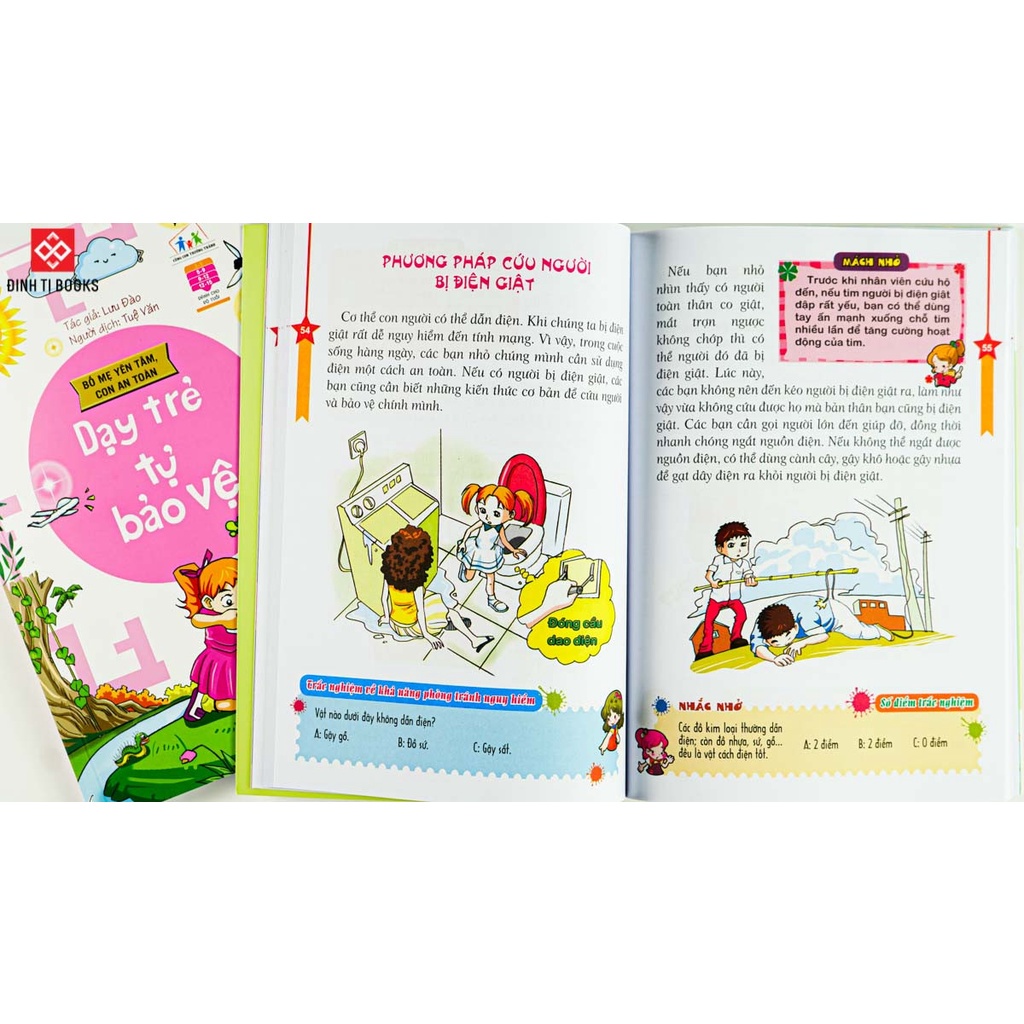 Sách - Combo 2 cuốn Bố mẹ yên tâm con an toàn - Dạy trẻ tự bảo vệ - Đinh Tị