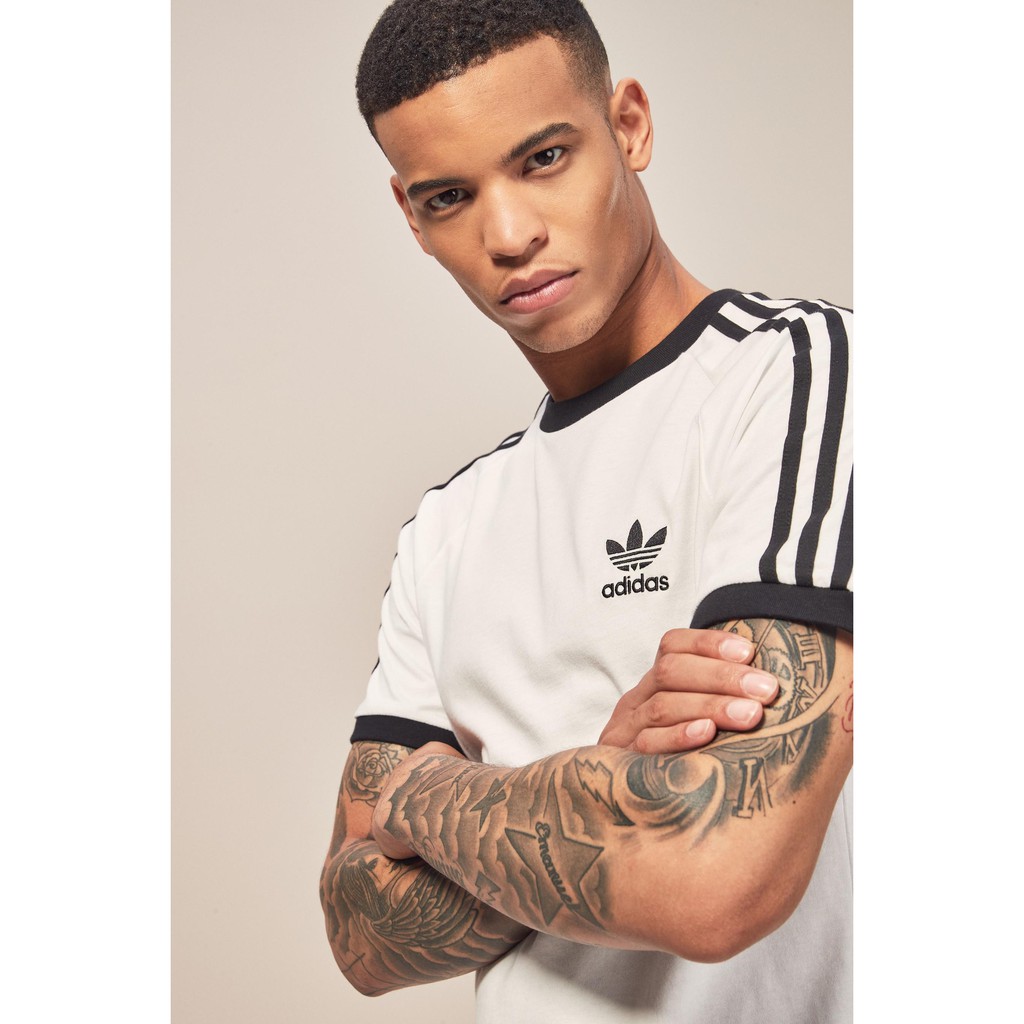 Áo das trắng 3 sọc đen cổ điển CLFN 3-Stripes (form nam nử)