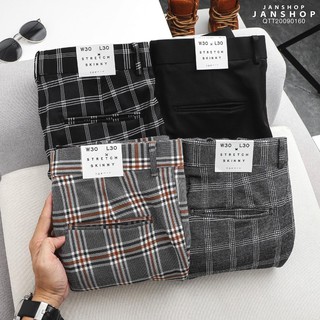 QUẦN TÂY Form Skinny Sọc Caro TOPMAN JANSHOPVN, co dãn, chất vải mềm mịn, thoáng mát