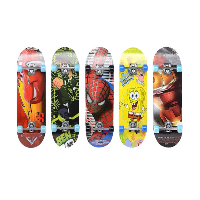 Ván Trượt Trẻ Em Skateboard Kích Thước 60cm Mặt Gỗ Nhiều Họa Tiết