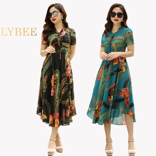 Váy trung niên LYBEE chất von tơ mã 586