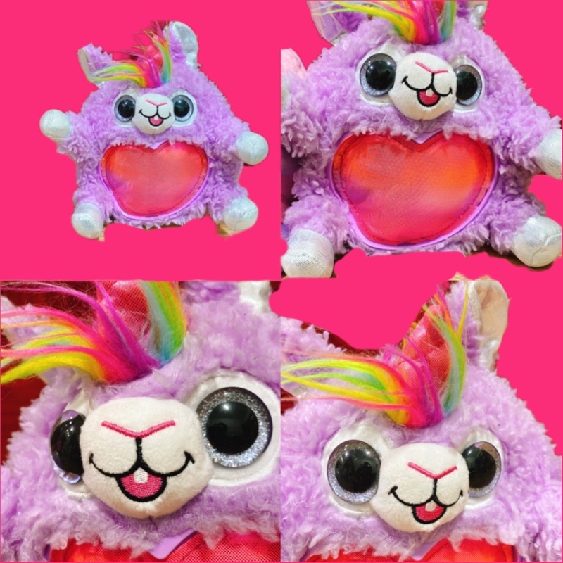 Gấu nhồi bông tròn trái tim mắt thuỷ tinh