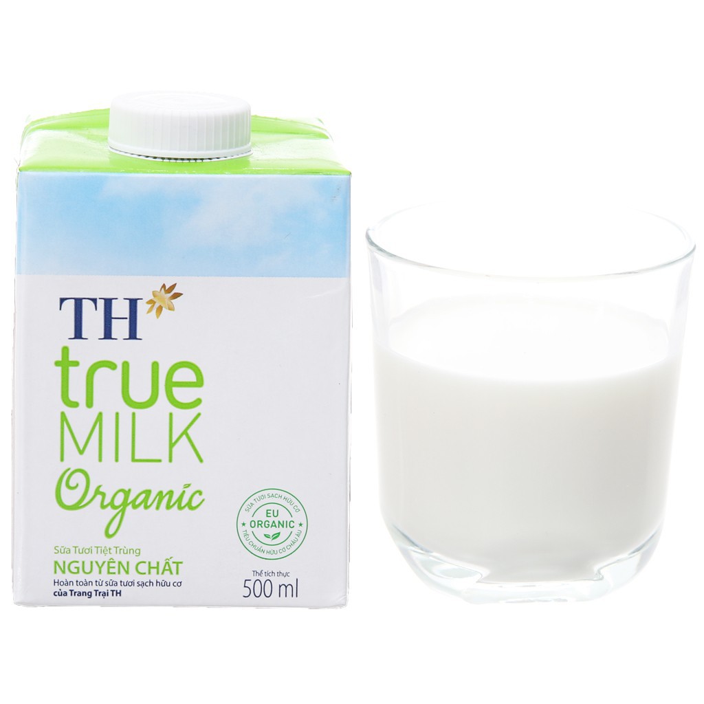 Sữa tươi tiệt trùng nguyên chất TH true MILK Organic hộp 500ml