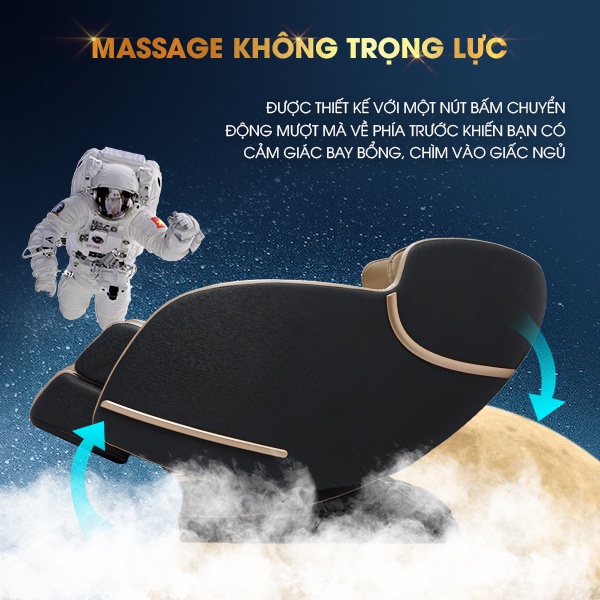 Ghế massage toàn thân bảo hành 10 năm 4D di chuyển thư giãn trị liệu chuyên sâu Funiko OS 355