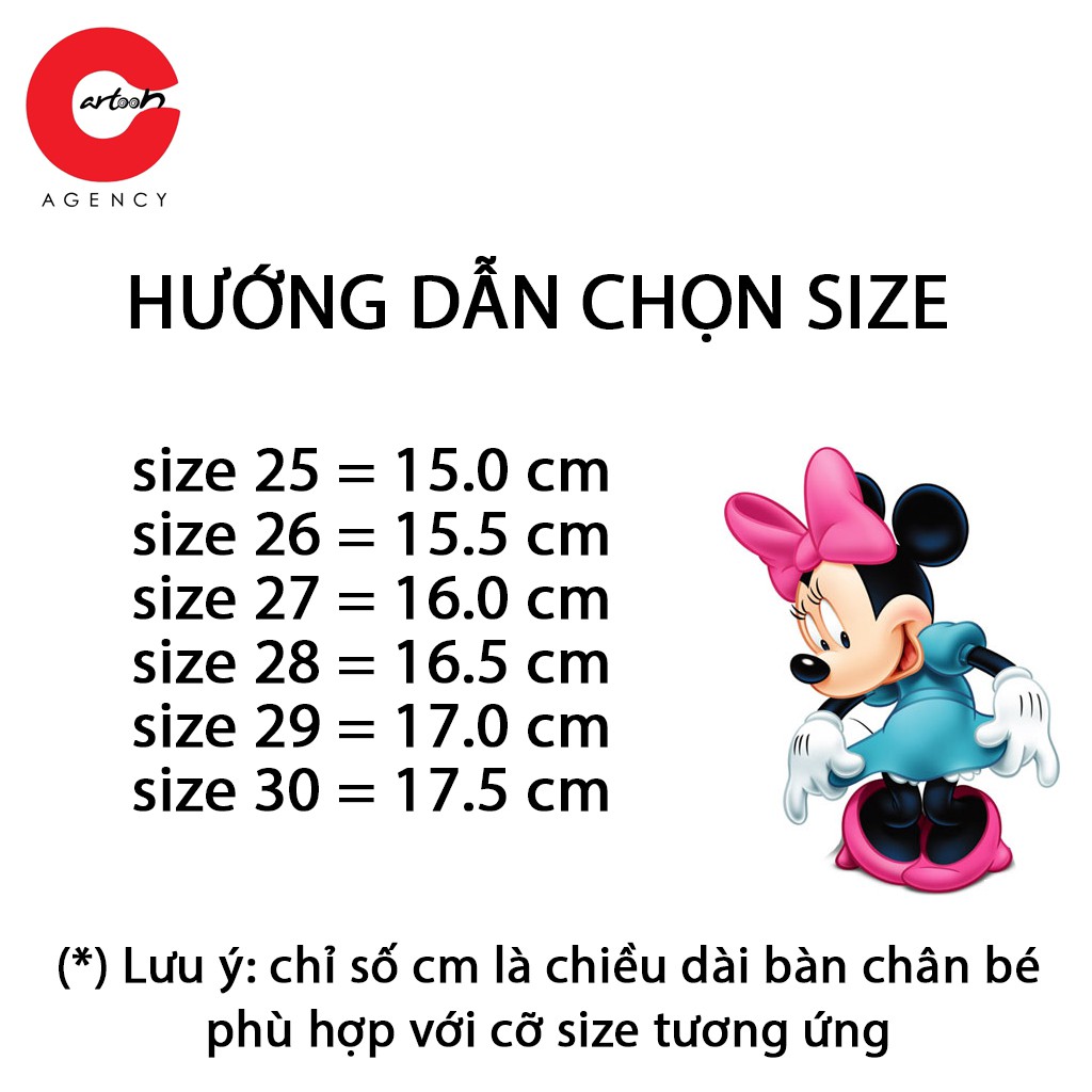 Dép sục bé gái duyên dáng Mickey Girl chính hãng thương hiệu Cartoon Agency Thái Lan Sr7