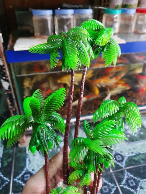 CẢNH DỪA TRANG TRÍ HỒ CÁ NON BỘ CAO 27CM